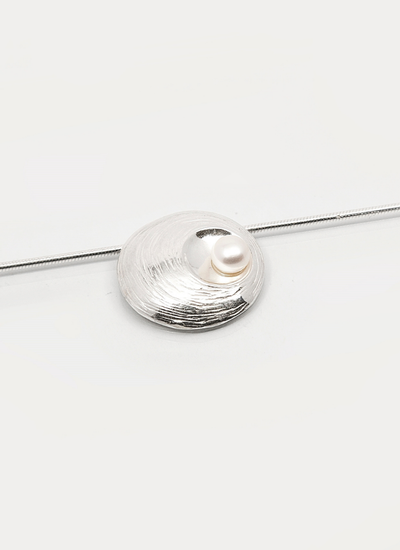 Large Sterling Silver Oyster Pearl Pendant 
